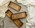 May Gold Serving Tray Set – Rectangular Trays with Handles-0