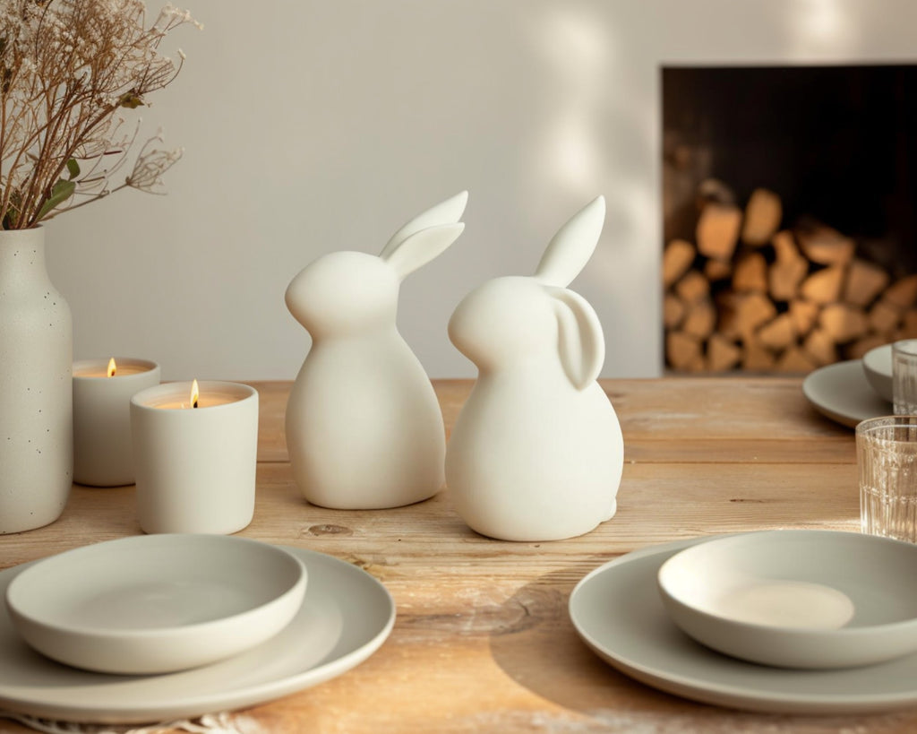 Arley Easter White Bunnies Set-4